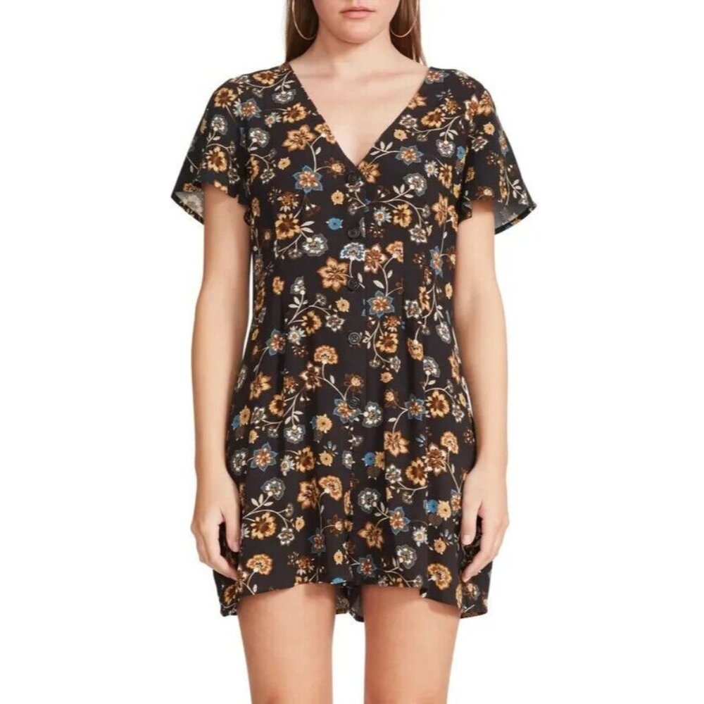 BB DAKOTA Romper Womens Small STEVE MADDEN Wildflowers Boho Oilslick Floral New